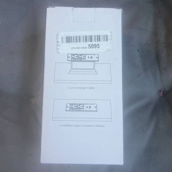 Recessed Power Strip Furniture Flush Mount Outlet with USB for Desktop Open Box - Picture 4 of 4